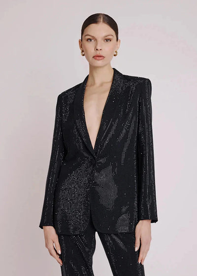 Berenice Sparkle Stud Blazer Black