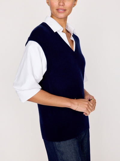 Brochu Walker Kate Shirt Looker Top Navy/Salt White