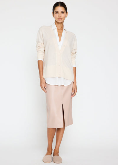 Brochu Walker Callie Layered Looker Cardigan Almond