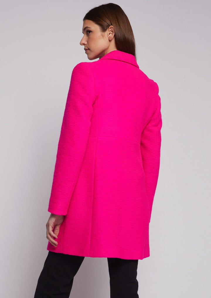 Vilagallo Lucia Wool Coat Hot Pink Shop The Pink Door