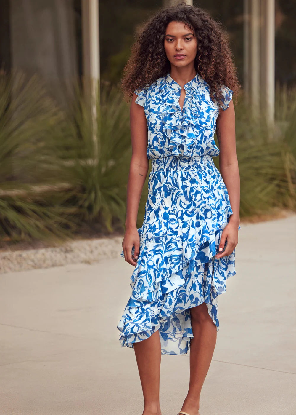 Misa Ilysa Dress - Blue Watercolor Mix