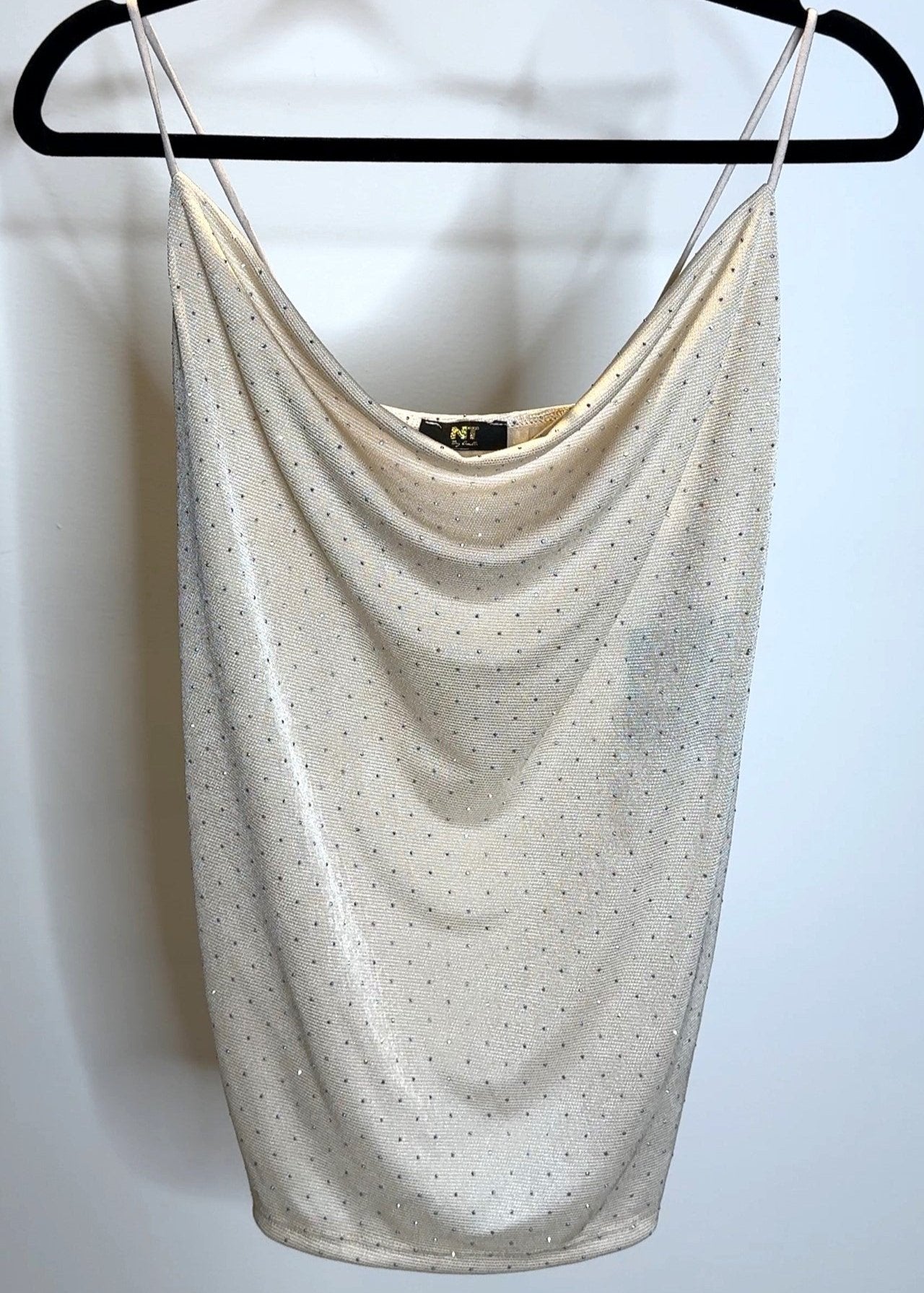 The Pink Door Silver Sparkle Cami Ivory