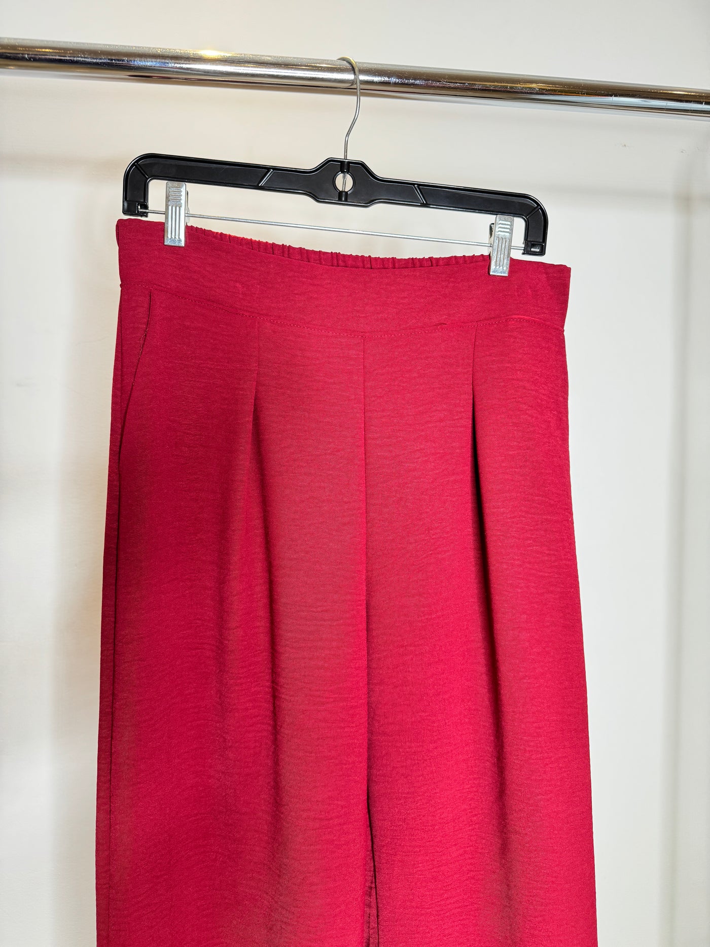 The Pink Door Pull on Silky Trouser Wine