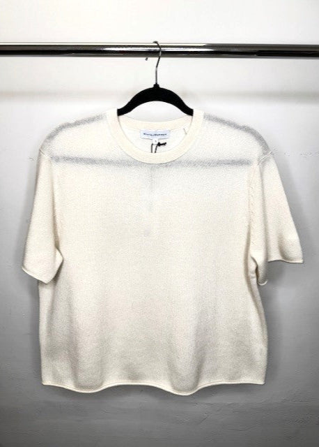 White + Warren Cashmere Roll Trim Shirt