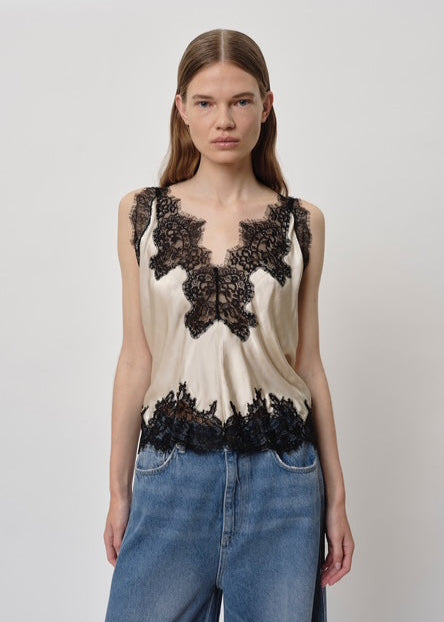 Herskind Zew Asparagus w/ Black Lace Cami