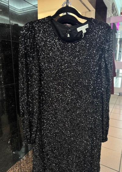 The Pink Door Sequin Dress Black