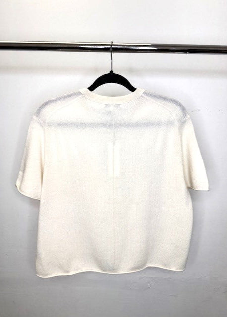 White + Warren Cashmere Roll Trim Shirt