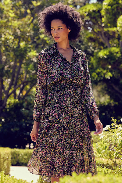 MISA Laysi L/S Tier Dress - Spring Bouquet