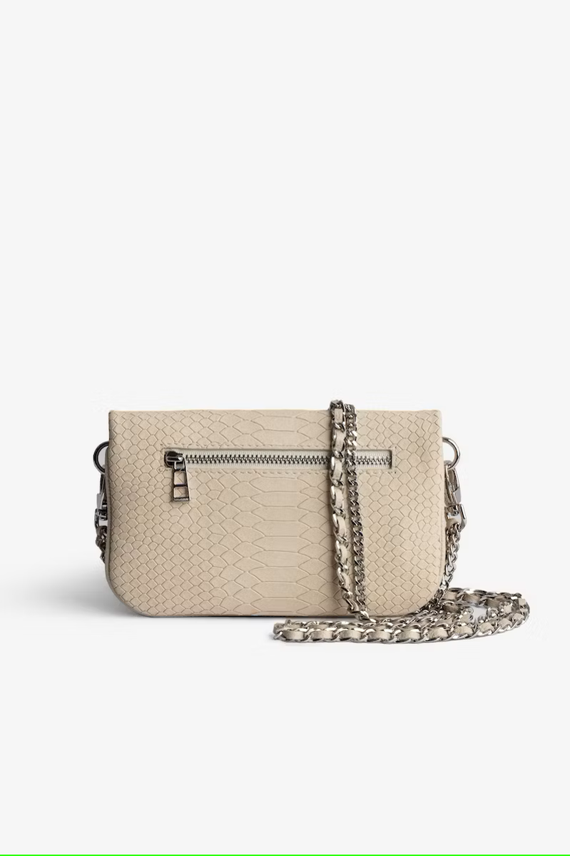 Zadig & Voltaire Rock Nano Soft Savage Handbags in Beige at