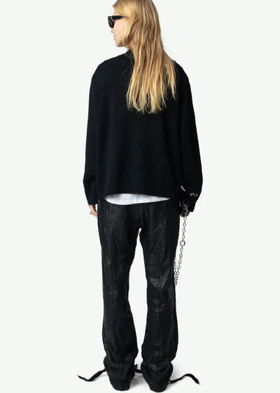 Zadig & Voltaire Miky R & R Cashmere V-neck Black