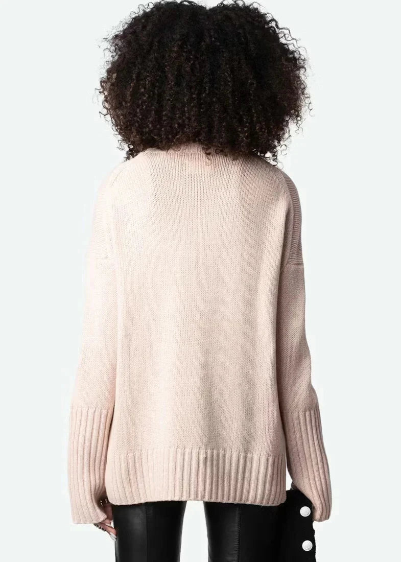 Zadig & Voltaire Alma Heart Spike Sweater Pink