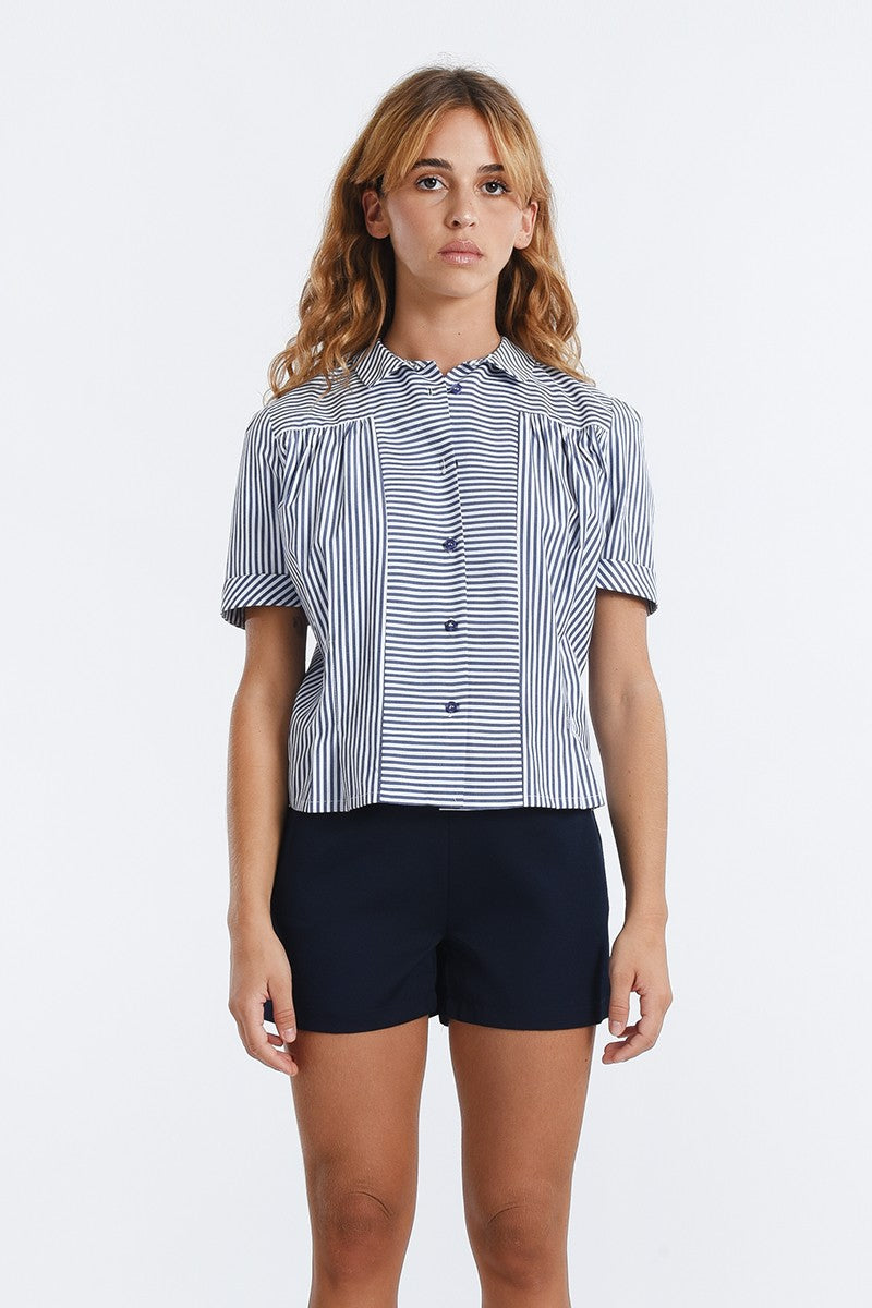 Molly Bracken Striped Top - Navy/White