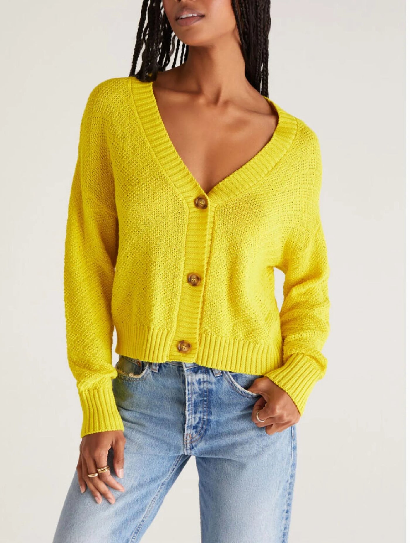 Z Supply Marcy Knitted Cardigan - Yellow