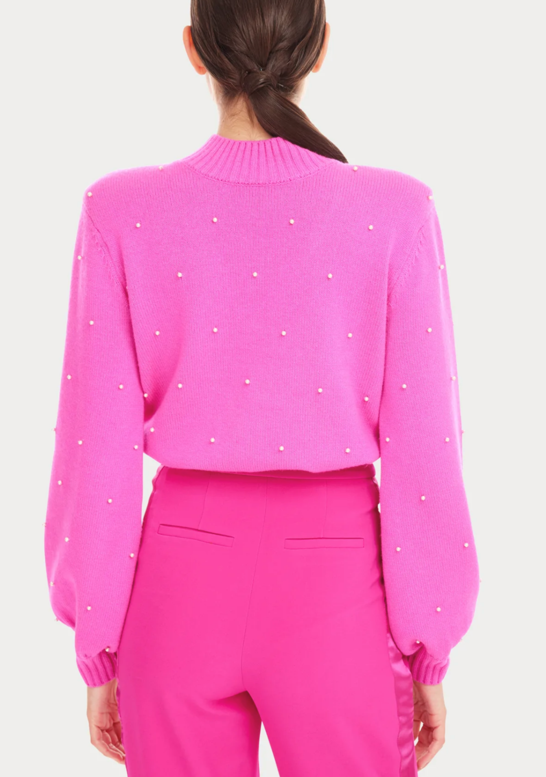 Generation Love Lilah Cut Out Pearl Sweater - Hot Pink