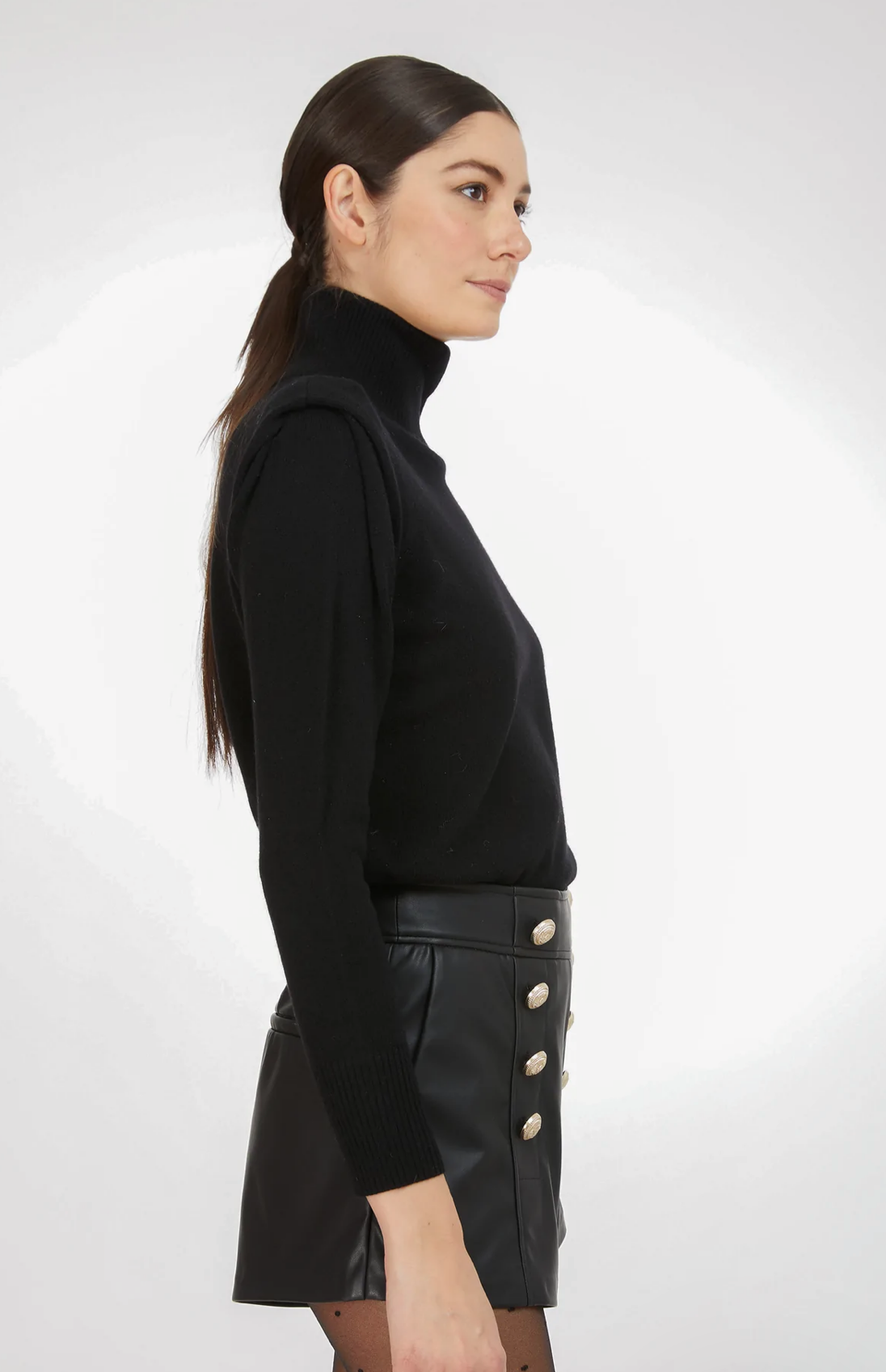 Generation Love Gabriella Black Button Sweater