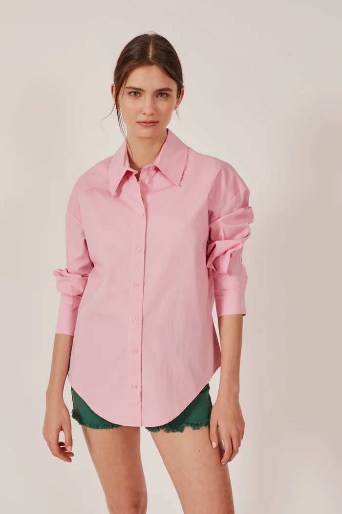 Deluc Clero Button Up L/S Shirt - Pink