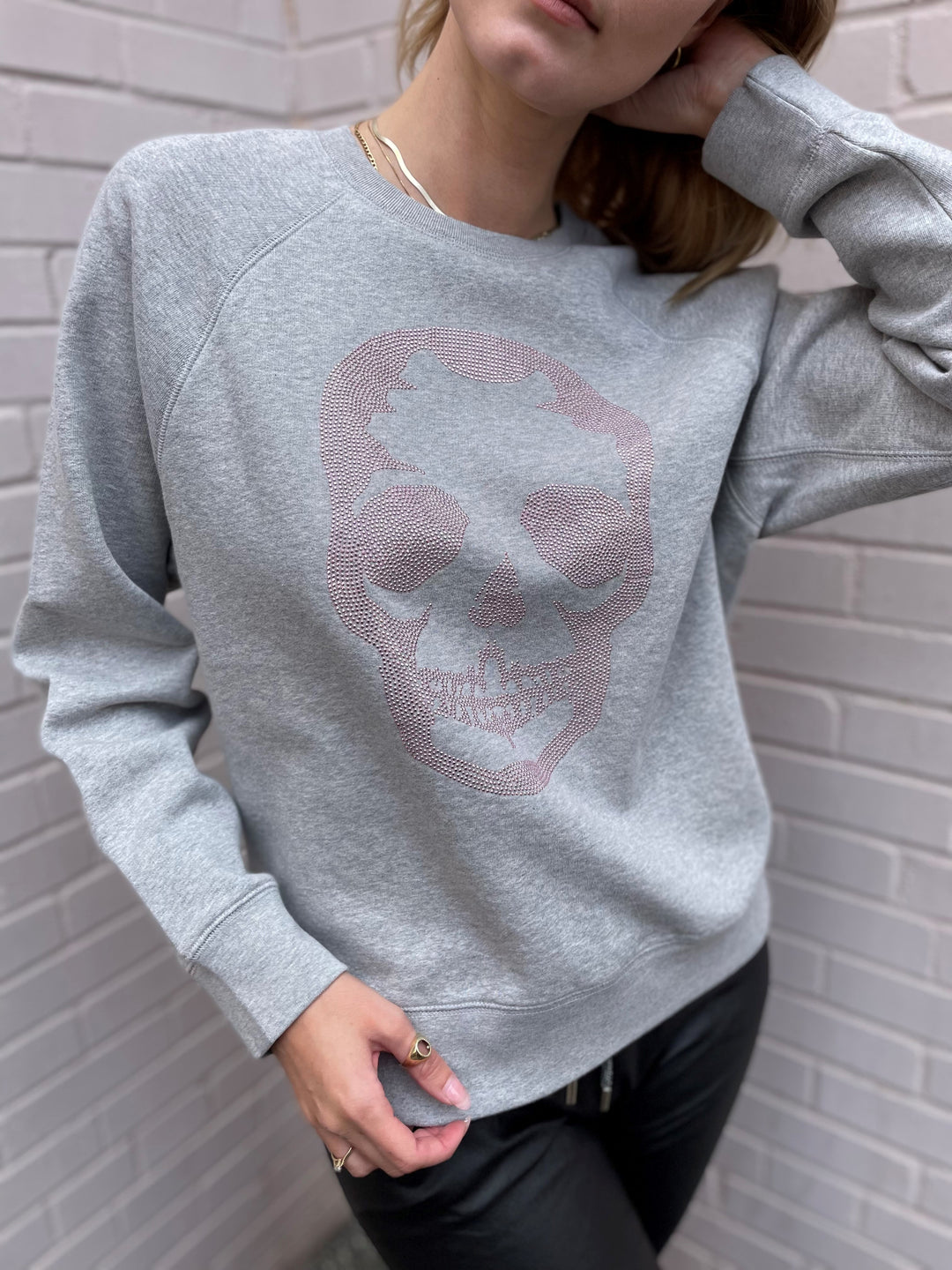 Zadig & Voltaire Embroidered Upper Skull online Glitter Sweatshirt Size M