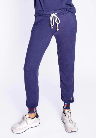 PJ Salvage Stripe Rite Lightning Bolt Pant - Navy