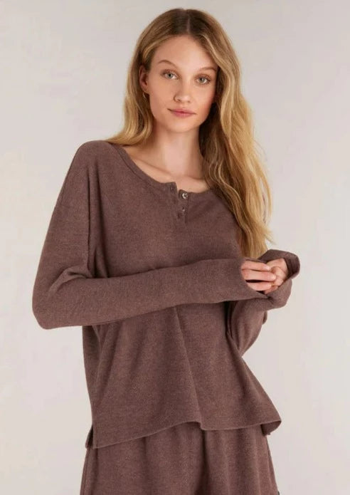 Z Supply Down Time Rib L/S Top - Fig