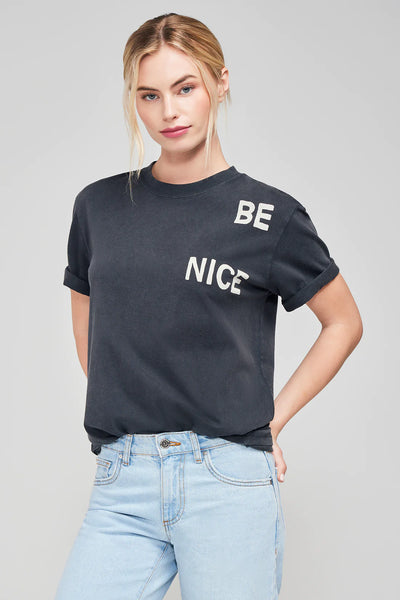 WILDFOX Au Revoir Ryan Top - Washed Black