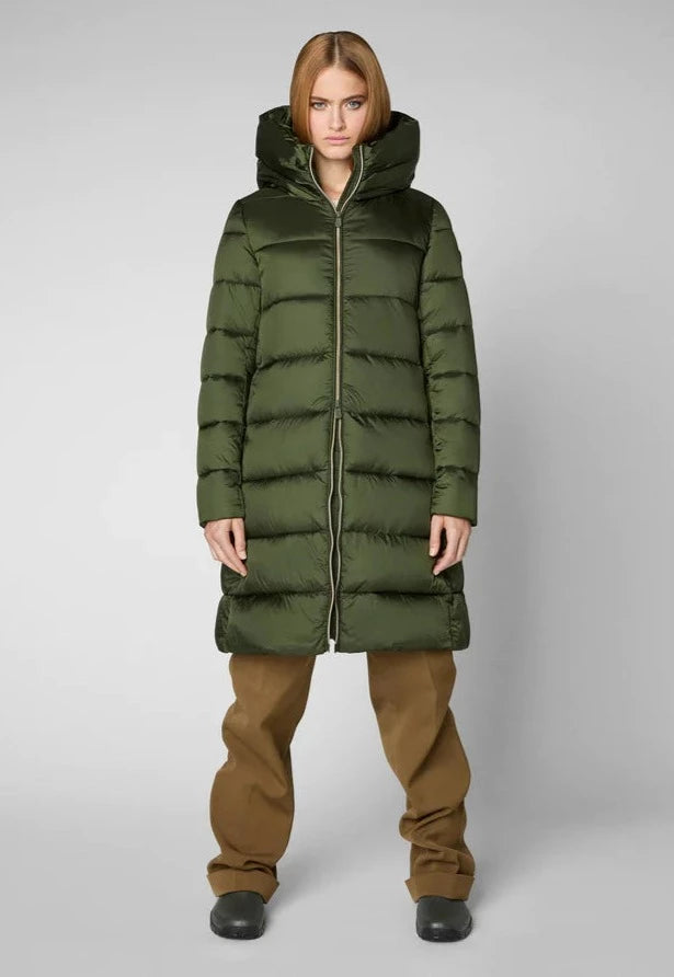 Save The Duck LYSA Hooded Coat - Pine Green