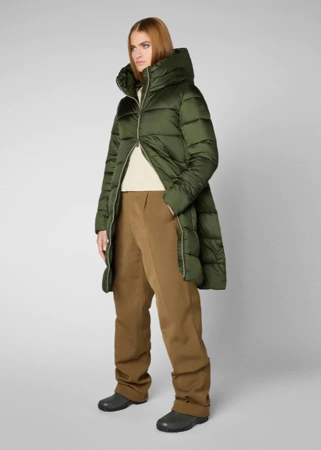 Save The Duck LYSA Hooded Coat - Pine Green