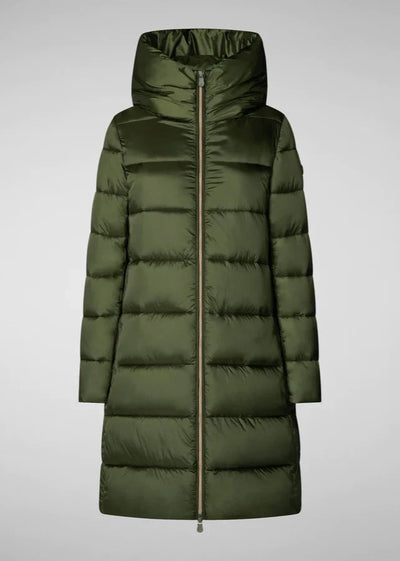 Save The Duck LYSA Hooded Coat - Pine Green