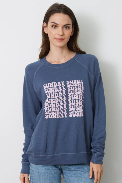 GoodhYOUman “Sunday Sushi” Sweatshirt - Deep Dive Blue