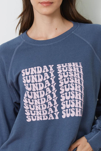 GoodhYOUman “Sunday Sushi” Sweatshirt - Deep Dive Blue