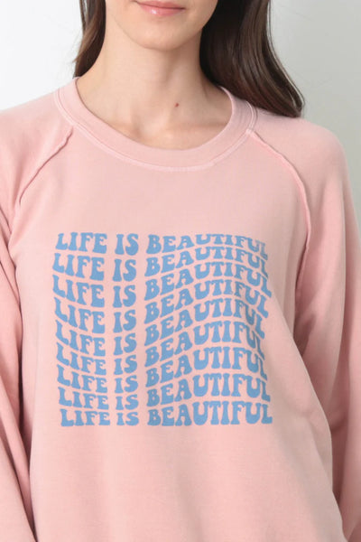 Good hYOUman “Life If Beautiful” Sweatshirt - Sand