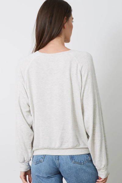 Good hYOUman Pink Heart Patch Sweatshirt - Natural Grey