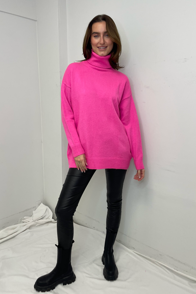 The Pink Door Oversized Sweater - Pink