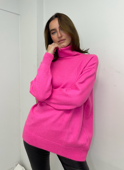 The Pink Door Oversized Sweater - Pink