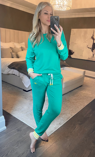 PJ Salvage Golden Heart Sun Pant - Kelly Green