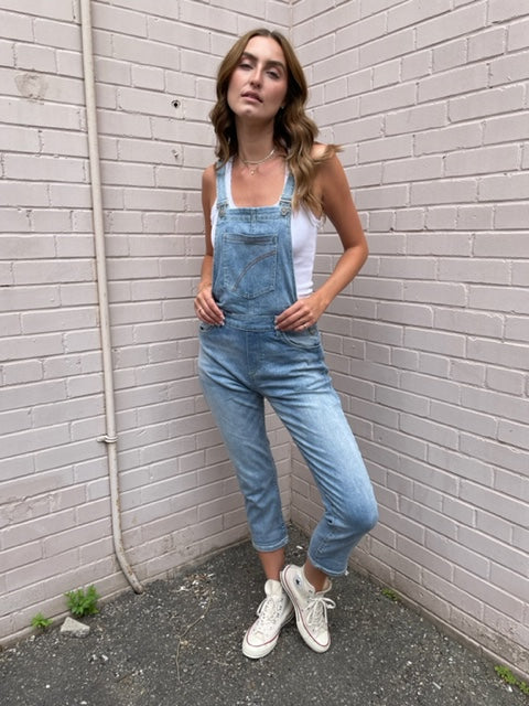 The Pink Door Denim Overalls