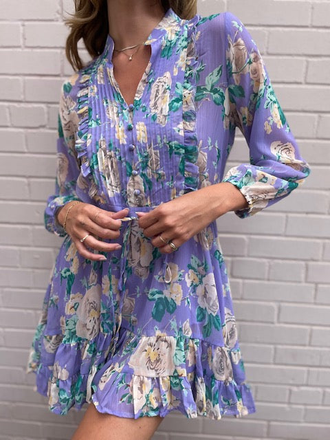 The Pink Door Lavender Floral Dress