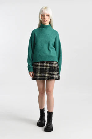 Molly Bracken Emerald Green Knit Turtleneck Sweater