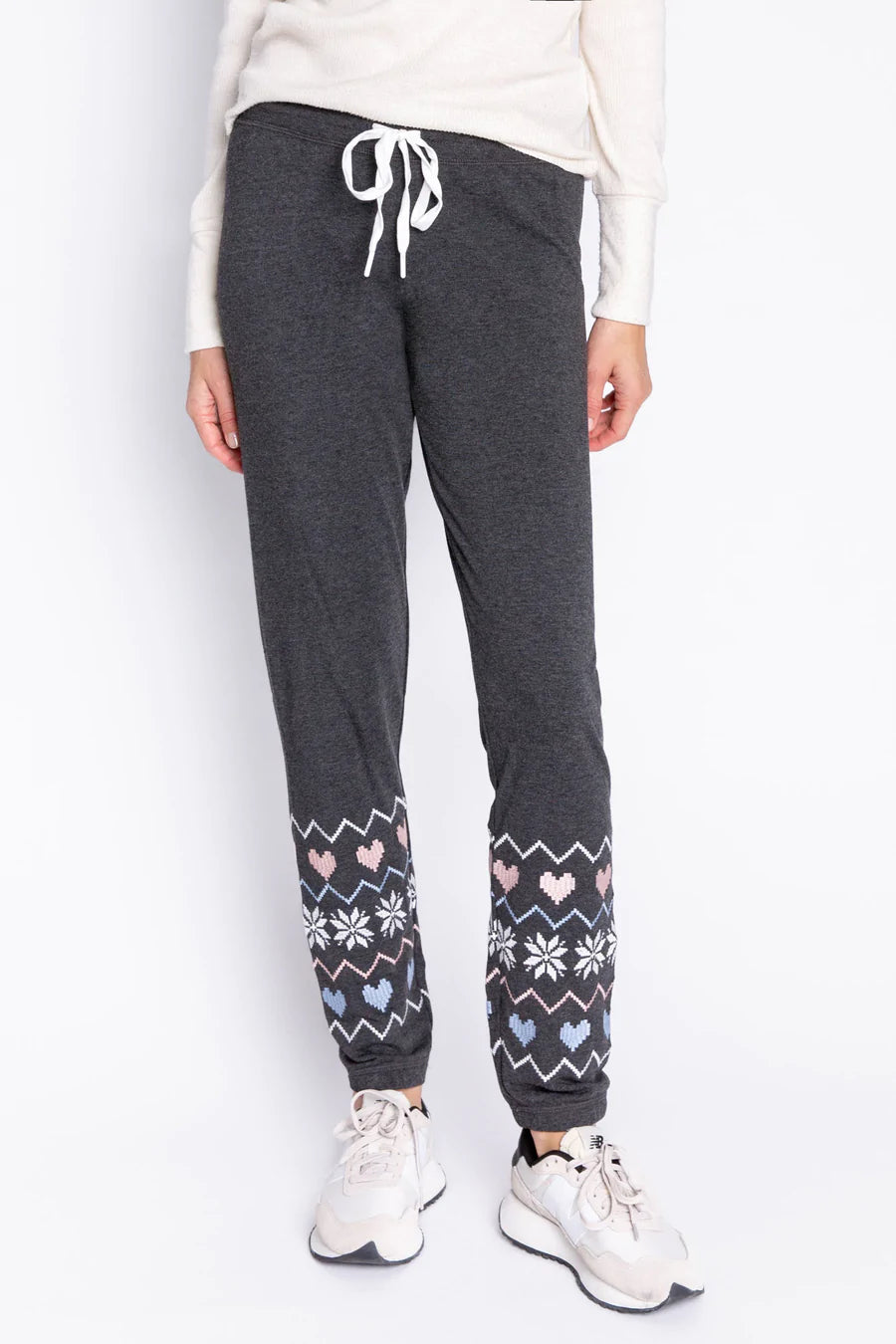 PJ Salvage Summit View Fairisle Pant - Heather Slate