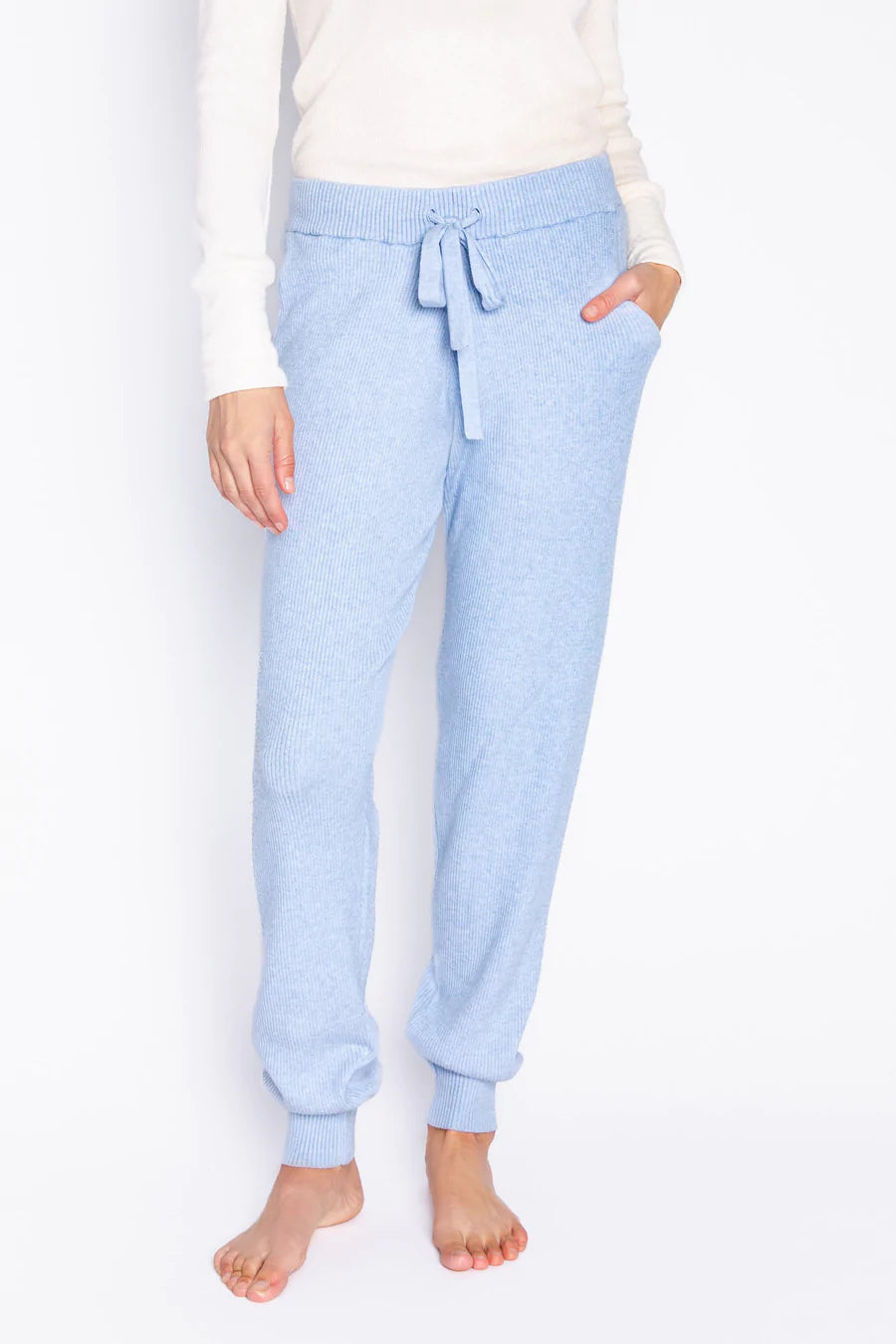 PJ Salvage Sweater Weather Solid Pant - Ice Blue