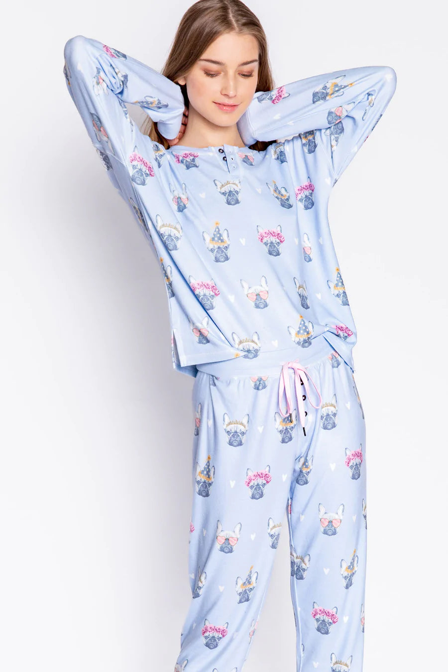 PJ Salvage The Frenchie Life PJ Set - Ice Blue