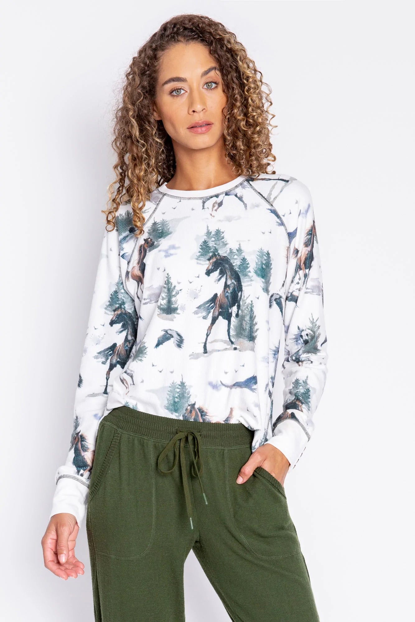 PJ Salvage Wild Force Wild Horse L/S Top - Ivory