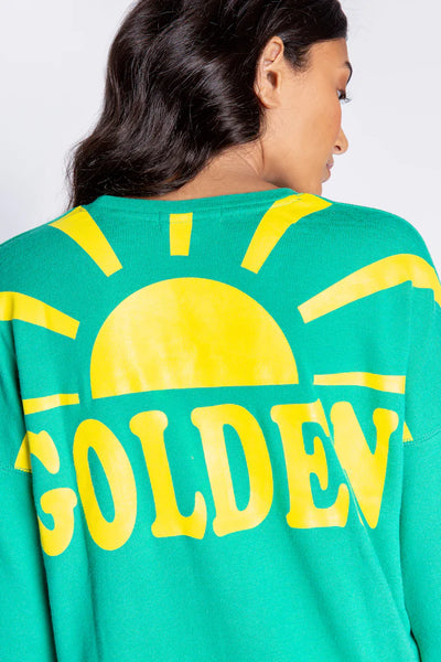 PJ Salvage Golden Heart L/S Top - Kelly Green