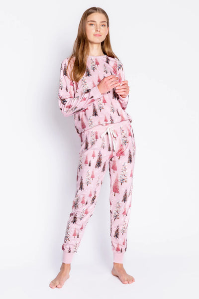 PJ Salvage Happy By Nature Trees Pj Set - Blush