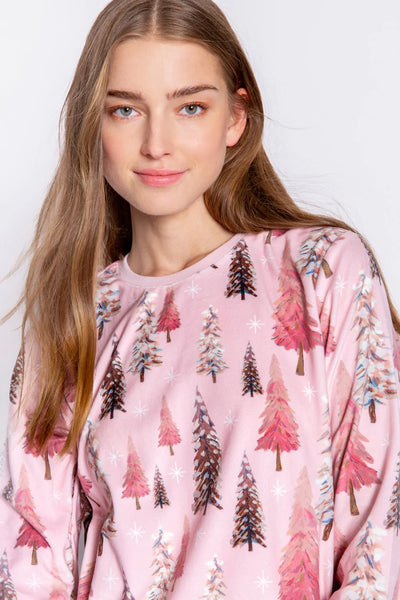 PJ Salvage Happy By Nature Trees Pj Set - Blush