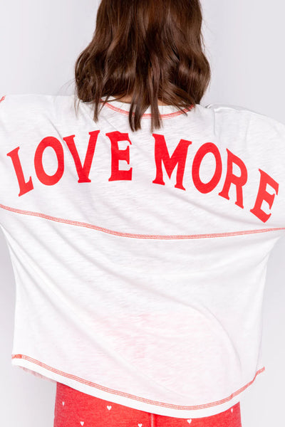 PJ Salvage Cozy In Love - Love More L/S Top - Ivory