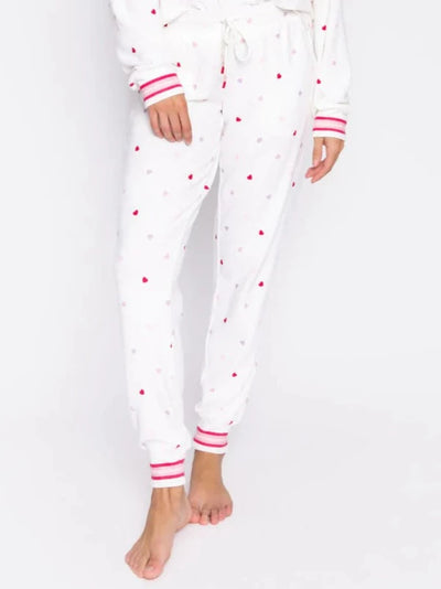 PJ Salvage Feelin’ Loved Hearts Pant - Ivory