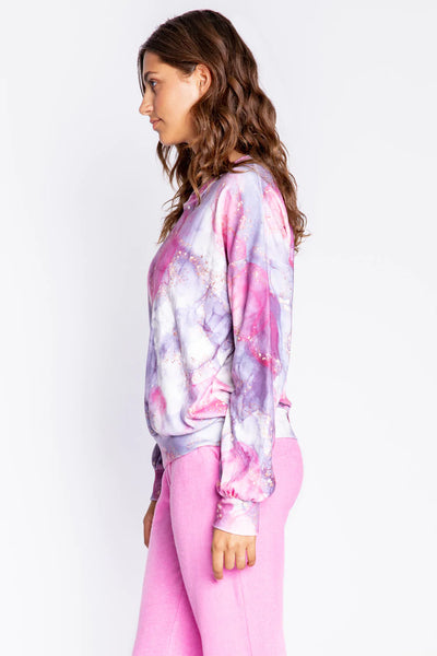 PJ Salvage Marble Mayhem L/S Top - Pink