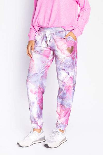 PJ Salvage Marble Mayhem Pant - Pink