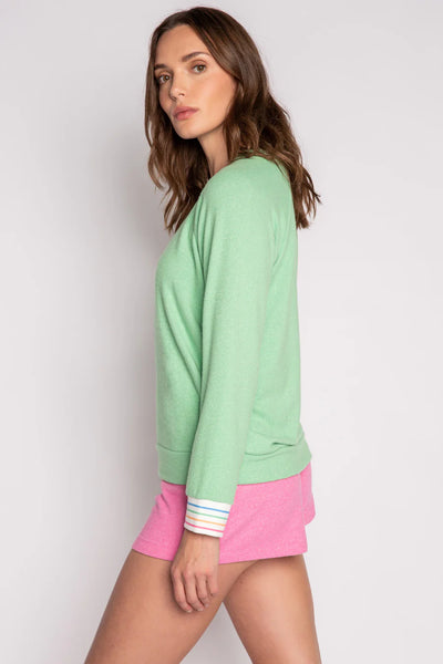 PJ Salvage Fresh & Fruity L/S Top - Fern Green