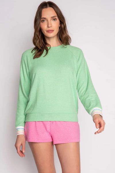 PJ Salvage Fresh & Fruity L/S Top - Fern Green